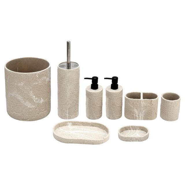 J&V Textiles Bathroom Accessories Set TAN - Gallery 10