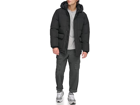 Levis Mens Quilted Puffer Parka Jacket
