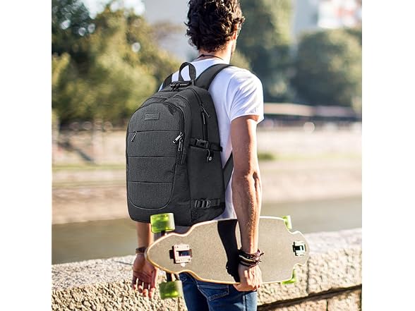 Tzowla Black 17.3" Laptop Backpack