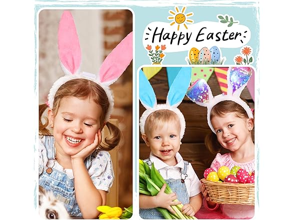 18 Pcs Easter Light Up Bunny Ears