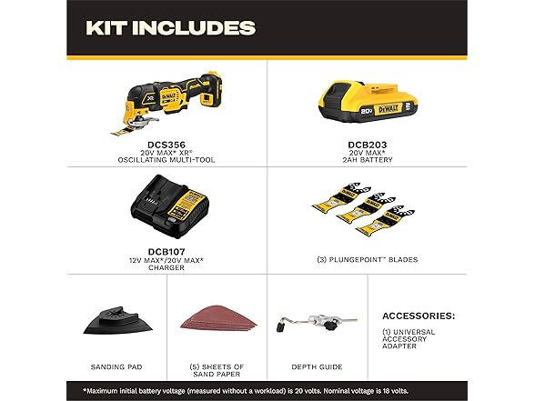 DEWALT DCS356D1 20V Max Multitool Kit