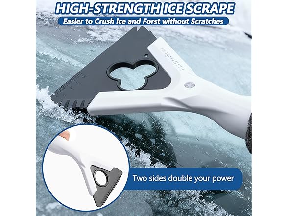 Eakertte W0095 3-in-1 Extendable Car Snow Shovel