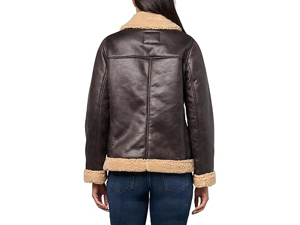 Levis Womens Faux Shearling Moto (XL)