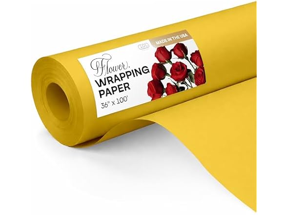 Yellow Flower Wrapping Paper 36x100ft