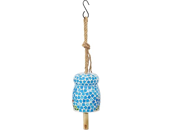Sunnydaze Mosaic Glass Wind Chime Bell - 7"