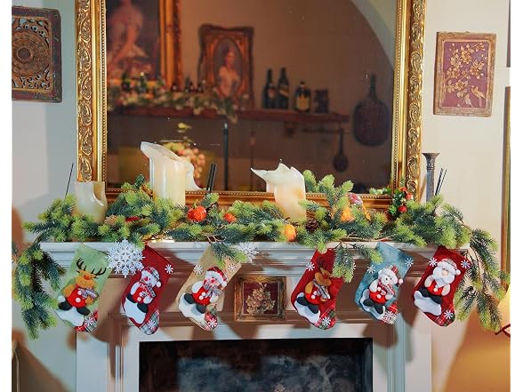 GLIoFvTe 6ft Christmas Garland, Fake Pin