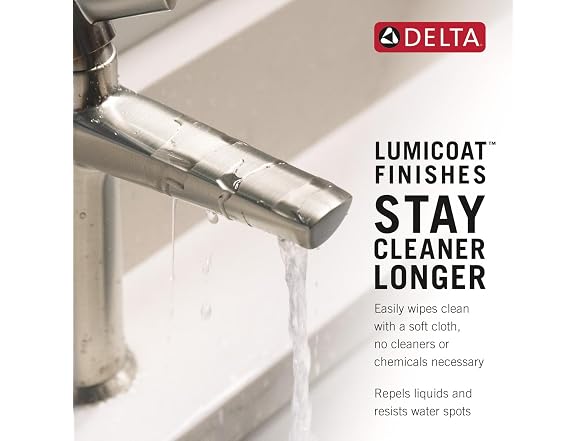 DELTA Bonacci Brushed Nickel Bathroom Faucet, Stainless
