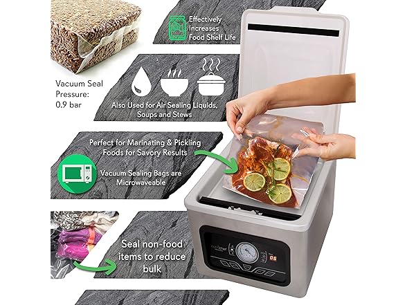 NutriChef 350W Chamber Vacuum Sealer