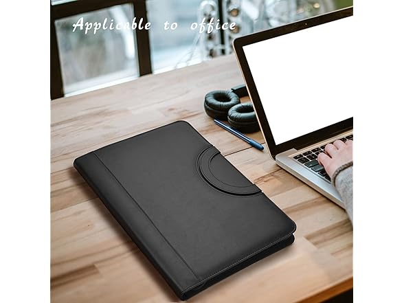 UBAFNOM Leather Portfolio w/Calculator
