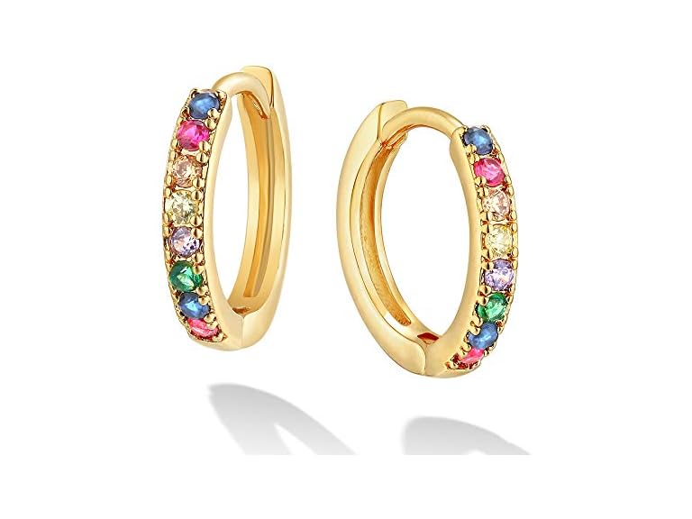 Dremmy Studios 14K Gold Plated Rainbow Earrings