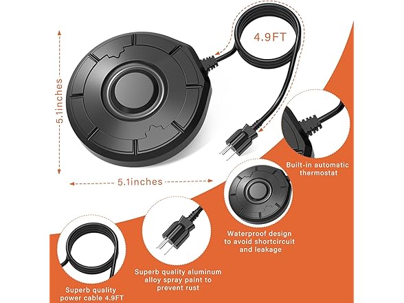 Cearktiy Bird Bath Heater
