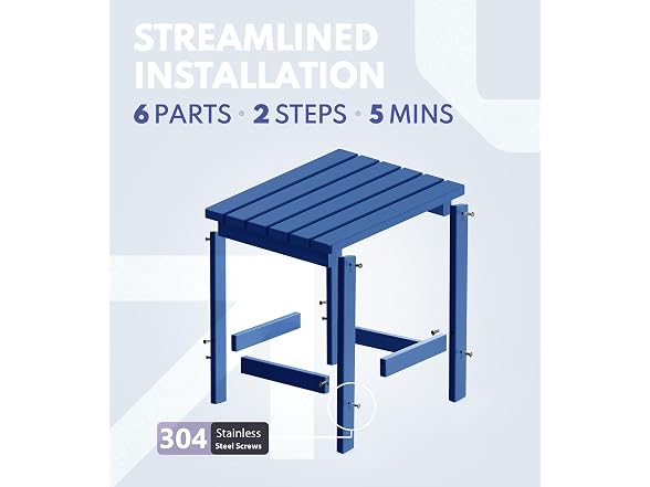 PASAMIC Adirondack Square Side Table