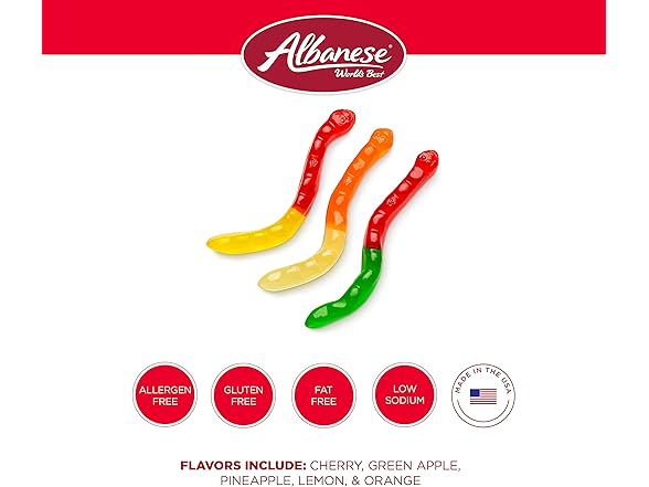 Albanese Candy, Large Assorted Fruit Gum