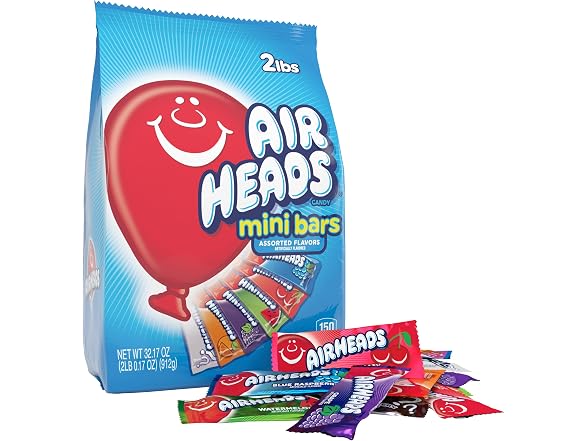 80CT Airheads Mini Bars Fun Taffy Candy Assorted