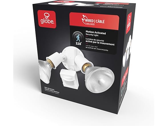 Globe Electric Hardwired Security Flood Light