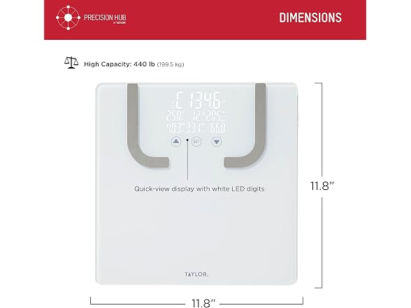 Taylor Smart Bathroom Scale with BIA