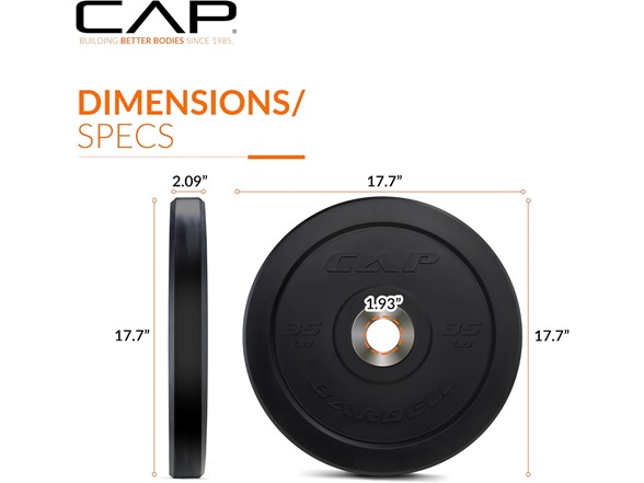 CAP Barbell Best Olympic Bumper Plate, 35 lb Single