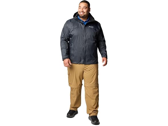 Columbia Mens II Rain Jacket, 1X & 2X