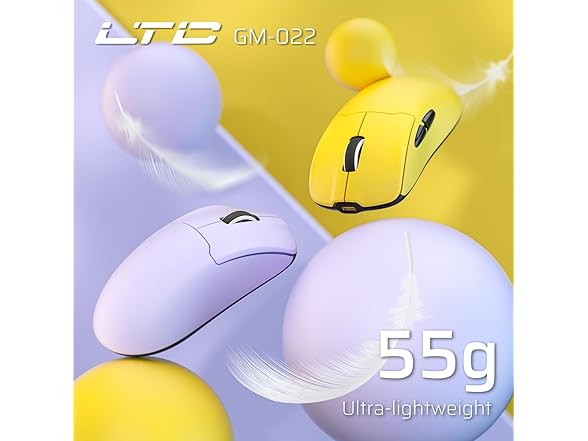 LTC  Ultralight Wireless Gaming Mouse with RGB Dock