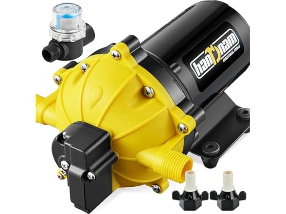 Handnam RV Water Pump - 6.5GPM 70PSI 12V DC, Fi