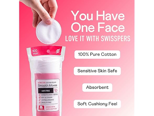 Swisspers Swisspers Smooth Moves Ultra-Luxe Premium Cotto