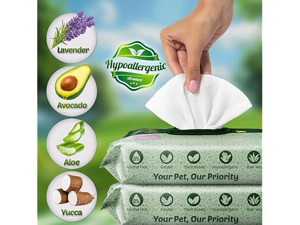 Petazy Pet Wipes for Dogs & Cats (200Ct)