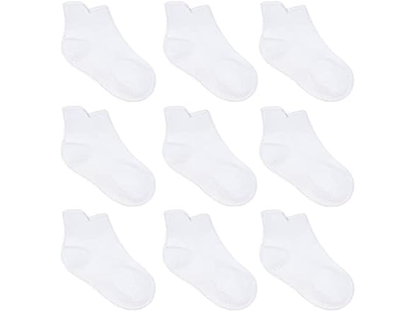 9 Pair Baby Non-Slip Crew Socks