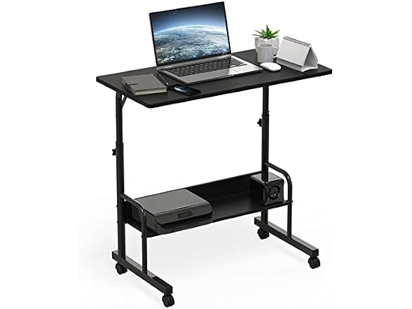 SHW 30.5" to 40.5" Height Adjustable Mobile Standing Desk