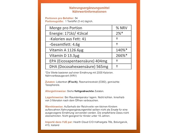 Dropi Omega 3 Fish Oil Liquid - Maximum Strength