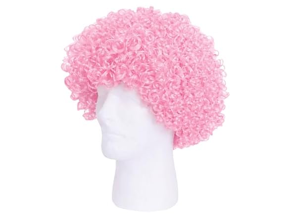 Beistle Pink Curly Wig – Short (One Fits Most)