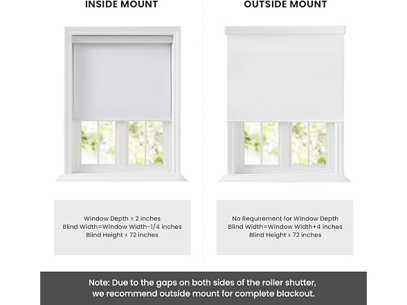 Melodieux 100% Blackout Cordless Free-Stop Roller Shade