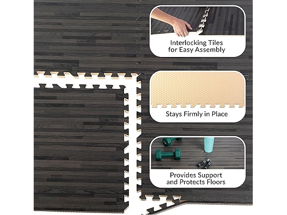 Foam Floor Tiles - 24sqft Interlocking