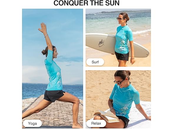 Kanu Surf Women's Oceanside Aqua Rashguard (XL)