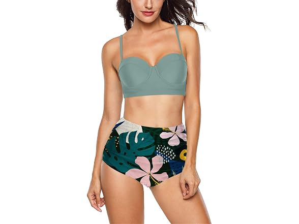 Angerella Girls (L) Swimsuits Retro Halter Bikini
