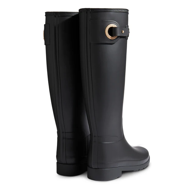 Hunter Refined Gold Trim Tall Gloss Women's Boots (9) - Gallery 6