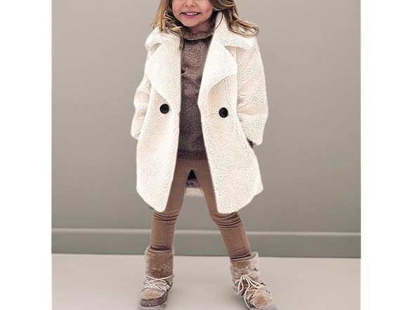 Rrhss Girls (7-8 Years) Baby Faux Fur Teddy Jacket