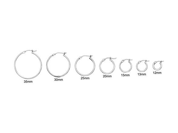 Nine West Women's Tube Hoop Earrings Silver