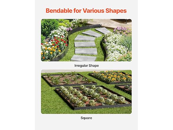 VEVOR 5-pack Steel Garden Edging Borders