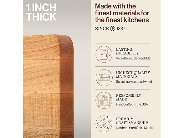 John Boos 16" x 10" x 1" Wooden Cutting Board