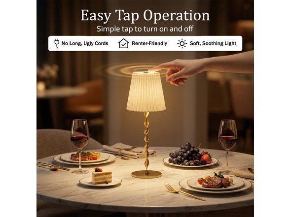 Twisted Stem Pleated Shade Cream Lamp