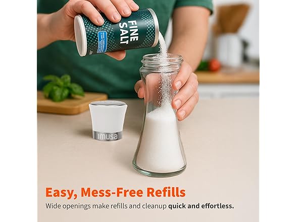 IMUSA Salt Shaker and Pepper Grinder Set – 2 Pack