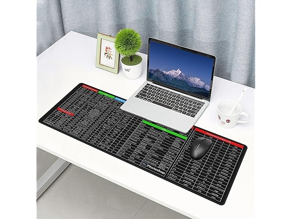 Excel Word Shortcut Keys Large Mouse Pad