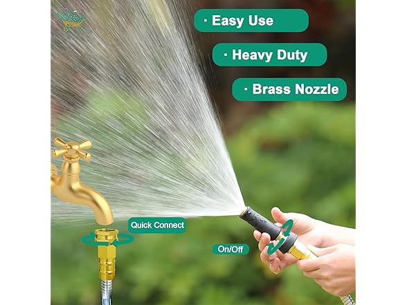 iGarden Metal Garden Hose 100FT