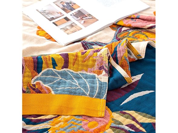 MSGKV 60x80 Boho Cotton Throw Blanket