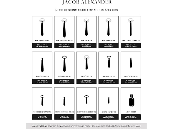 Jacob Alexander Men (OS) Ultra Skinny 1.5" Necktie