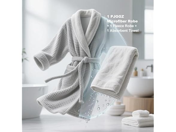 PJGGZ Men's Shawl Collar Bathrobe