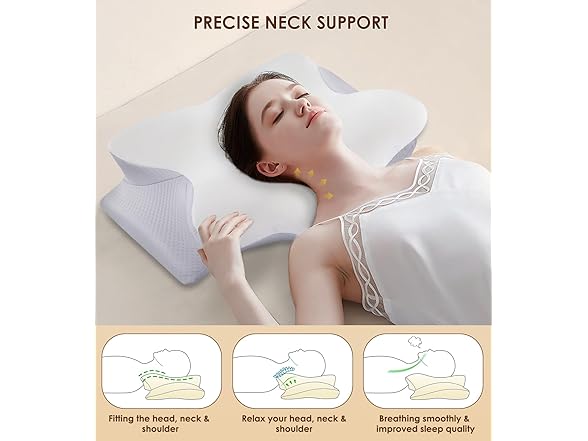 FAIORD Cooling Memory Foam Neck Pillow