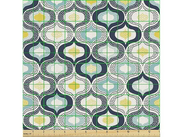Ambesonne Modern Fabric by The Yard, Geometric Morrocan