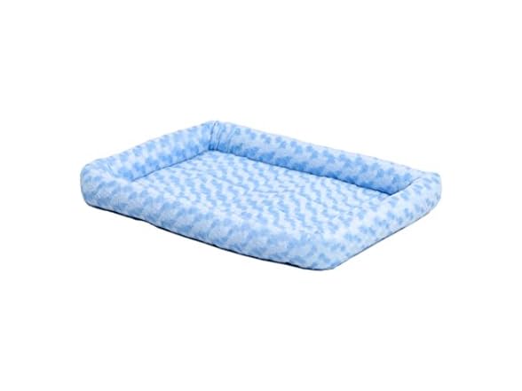 Fashion Dog Bed – Blue Faux Fur Bolster