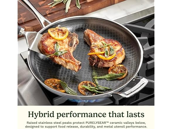 Cuisinart FusionElite+ Hybrid Tri-Ply Stainless Steel 10 Inch Skillet